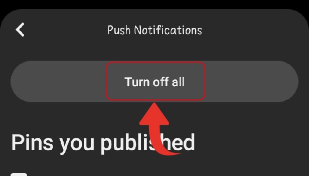 Image titled turn off notifications from pinterest step 7
